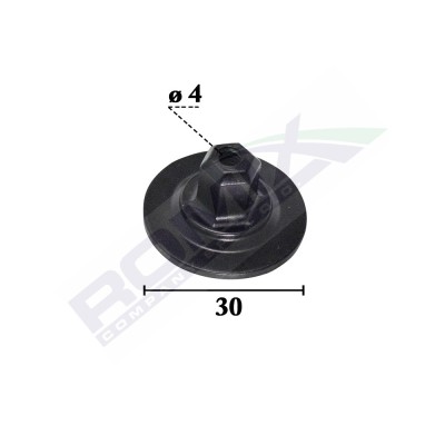 Piulita Fixare Elemente Capota Pentru Grup Vag 4X30mm Negru - Set 10 Buc 132948 C70543-RMX foto