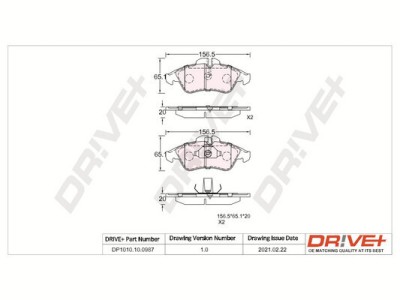 Dr!ve+ DP1010.10.0987 set placute frana disc foto