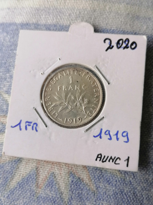 Franta. 1 Franc 1919 Argint.Aunc. 1