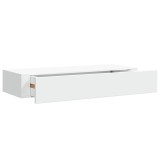 Cumpara ieftin Raft de perete cu sertar, alb, 60x23,5x10 cm, MDF