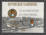 Gabon.1985 25 ani Independenta-Bl. MG.53, Nestampilat