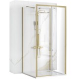 Cabina de dus de perete REA Rapid Slide Brush Gold