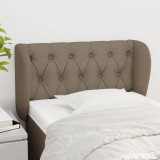 Tablie de pat cu aripioare gri taupe 83x23x78/88 cm textil GartenMobel Dekor, vidaXL