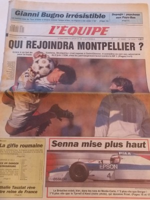 Ziar sport din Franta - &amp;quot;L`EQUIPE&amp;quot; (25.05.1990) foto