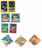 Ungaria - Marci diverse despre spatiul cosmic, 1975-1978 - valori obliterate