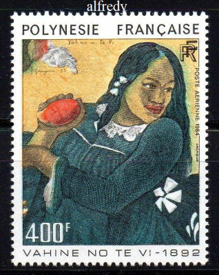 POLINEZIA FRANCEZA 1984, Arta, Pictura, Paul Gauguin, serie neuzata, MNH foto