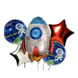 Buchet 5 baloane folie tematica spatiu pentru aniversari