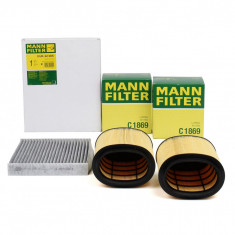 Pachet Revizie Filtru Aer + Polen Mann Filter Porsche Panamera 970 2009-2017 4.8 GTS 2 X C1869+CUK22005