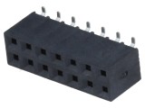 Conector şiruri pini soclu mamă 14 pini 2,54mm SMT vertical