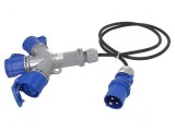 Conector: alimentare AC spliter tată/mamă IP44