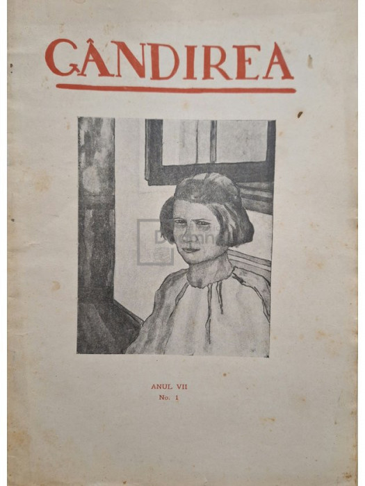 Revista Gandirea, anul VII, nr. 1 (editia 1927)