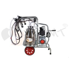 EMT. Aparat de muls vaci 2 posturi cu 2 bidoane din inox 25 litrii