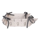 Cos paine bumbac bej gri Iepurasi 35x35x8 cm