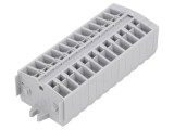 Regletă de conexiuni piste gri 12 pini 800V 24A