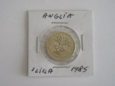 M3 C50 - Moneda foarte veche - Anglia - o lira sterlina - 1985 foto