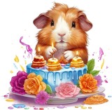 Cumpara ieftin Sticker decorativ Hamster, Portocaliu, 61 cm, 7918ST-7, Oem