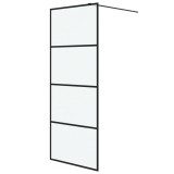 Cumpara ieftin Perete cabina dus walk-in negru 80x195 cm sticla ESG mata