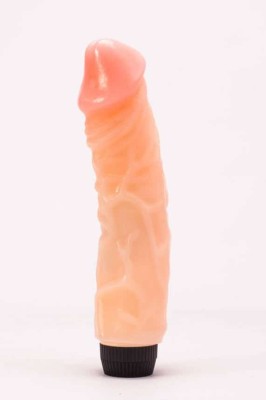 Rubber Pink - Vibrator roz, 22 cm foto