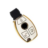 Husa alb pentru cheie 3 butoane Mercedes Benz A B C E GL S GLA GLK CLS Class AMG W204 W205 W212 W463 W176, Oem