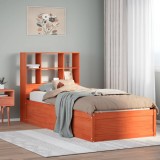 VidaXL Cadru pat fără saltea, maro ceruit, 90x190 cm, lemn masiv pin