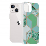 Cumpara ieftin Husa pentru iPhone 13 mini, Techsuit Marble Series, Green Hex