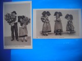 HOPCT 1845 COPII /COSTUME POPULARE-FRANTA-LOT 2 CARTI POSTALE VECHI-NECIRCULATE