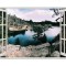 Autocolant decorativ, Fereastra, Natura si peisaje, Multicolor, 85 cm, 2612ST