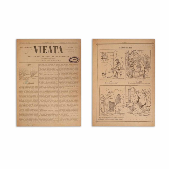 Publicația &bdquo;Viața&rdquo;, anul II, 36 numere colligate, 1895-1896