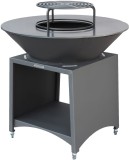 Gratar cu focar Strend Pro Fiesta, antracit, otel, 100 cm