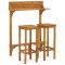 vidaXL Set mobilier bar de balcon, 3 piese, lemn masiv de acacia