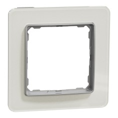 Rama Ornament 1 post Schneider Sedna sticla alba SDD360801
