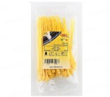 Set 100 buc colier cablu 140x3.6mm din plastic galben Cobra 9132