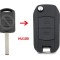 Carcasa cheie auto Techstar transformatoare, upgrade flip, 2 butoane, lama HU100, compatibila Opel Corsa, Astra, Meriva, Zafira