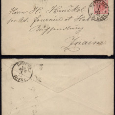 Austria 1894 Postal History Rare Cover Tetschen to Znaim DB.348