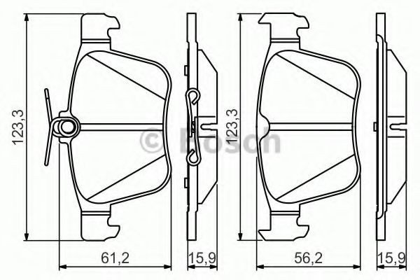 Set placute frana,frana disc AUDI A3 Sportback (8VA) (2012 - 2016) BOSCH 0 986 495 346