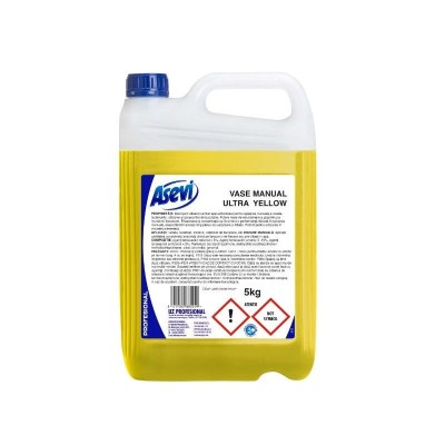 Detergent Vase Manual Ultra Yellow Asevi Profesional 5KG foto