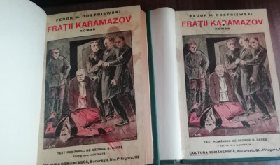 myh 50f - Feodor M Dostoiewski - Fratii Karamazov - 2 volume - ed interbelica foto