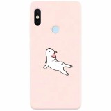Husa silicon pentru Xiaomi Mi 8, Cute Dog Streching