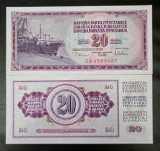 IUGOSLAVIA 20 DINARI / DINARA 1978 UNC , P - 88a , necirculata
