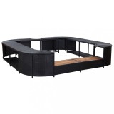 vidaXL Mobilier &icirc;mprejmuire spa negru 268x268x55 cm poliratan pătrat