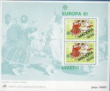 Portugal Madeira 1981 Europa CEPT Folklore perf.sheet Mi.B2 MNH CE.016, Nestampilat