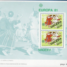 Portugal Madeira 1981 Europa CEPT Folklore perf.sheet Mi.B2 MNH CE.016