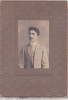 Bnk foto Anghel Barbulescu - Giurgiu Atelier Fratii Josefovici 1909 cu dedicatie, Alb-Negru, Romania 1900 - 1950, Portrete