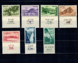 Israel 1953 - Vederi, posta aeriana, serie neuzata cu tabs
