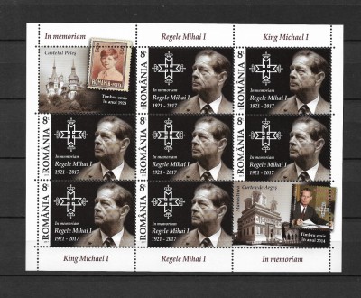 ROMANIA 2017 - IN MEMORIAM REGELE MIHAI I, MINICOALA, MNH - LP 2173c foto