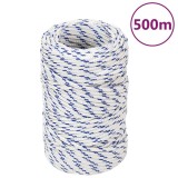 Fr&acirc;nghie de barcă, alb, 2 mm, 500 m, polipropilenă