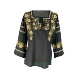 Bluza tip ie dama B23, negru/galben , marimea 2XL