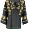 Bluza tip ie dama B23, negru/galben , marimea 2XL