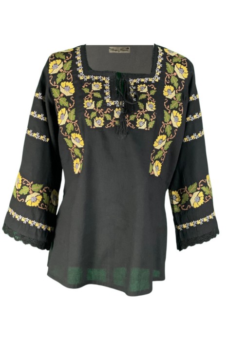Bluza tip ie dama B23, negru/galben , marimea L