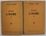 AVANT L &#039;AUBE - roman par TOYOHIKO KAGAWA , VOL. I - II , 1931